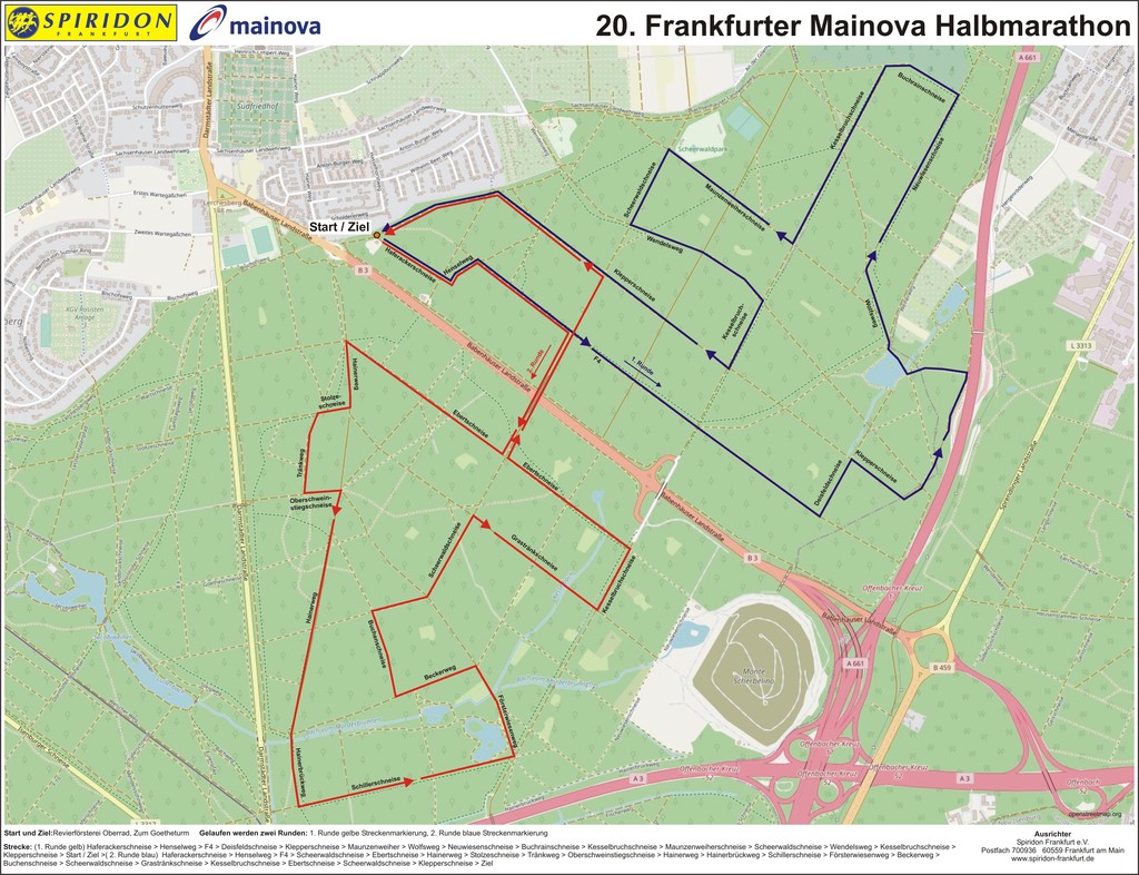 Halbmarathon 2022 Streckenplan